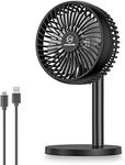 LEMOISTAR 6 INCH USB Desk Fan, 4 Speed Strong Airflow, Ultra Quiet, Portable Mini Desktop Table Fan, Free Angle Adjustable for Better Cooling, Small Personal Fan for Home Office Bedroom Travel