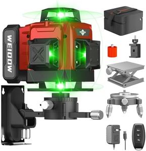 Laser Level 360 Self Leveling 16 Lines 4×360�° Green Cross Line Laser for Picture Hanging and Construction,4D Vertical & Horizontal Line,Level Tool with 4800 mAh Rechargeable Battery