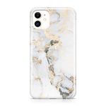 Obbii Case Compatible with iPhone 11 6.1 inch Protective Case White Golden Marble Slim Soft TPU Silicone Shockproof Cover Compatible iPhone 11 6.1 inch 2019 Release