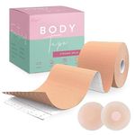 JOICE IMPEX Boob Tape with Silicone Nipple Cover Multipurpose Body Tape for Women Push Up & Lifting Breast Tape Breast Lift Bra Tape for Nipple Cover Reusable Beige