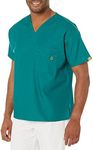 WonderWink Men's Origins Alpha Unisex Top medical scrubs shirts, Hunter, X-Small