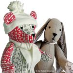 My Fabric Heaven Two Discounted Sewing PATTERNS. Handmade11 Inch Bunny Rabbit & 13 Inch Christmas Teddy Bear with Easy Photo Tutorial Instructions. Lacy Bunny Rabbit & Jingle Teddy Bear. Free Post
