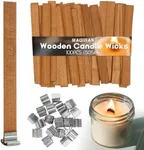MAQIHAN 100 Wood Wicks for Candles
