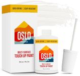 Oslo Home Touch Up Paint, True White, 1oz, Matte, w/brush in bottle, Quick drying, for Home repairs, Kitchen Cabinets, Furniture