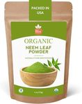 SPICY ORGANIC Neem Powder – 4 oz. - Certified USDA Organic -Non-GMO - Fresh Dried Neem Leaves Powder for Healthy Hair and Skin - Azadirachta Indica Ayurvedic Herb for Overall Wellbeing