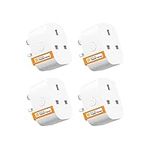 Smart Plug Works with Alexa, Apple HomeKit Siri, Google Home - Refoss WiFi Plug Alexa Smart Sockets Support App Remote Control, Voice Control, Timer, Offline Control, 13A, No Hub Required - 4 Pack