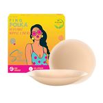 PINQ POLKA Nipple Cover Reusable For Women| Nipple Pasties Silicone - Premium Ultra Thin |Invisible & Skin Friendly Adhesive|Up To 12 Hrs Sticking Capacity |Reusable Cloth Bag - 2 Pcs (Pair of 1)