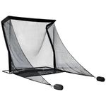 SimSpace Deluxe Home Driving Golf Net - Super Strong Netting, 2.5m (8.2ft) x 2.5m (8.2ft) x 3.84m (12.5ft), Black