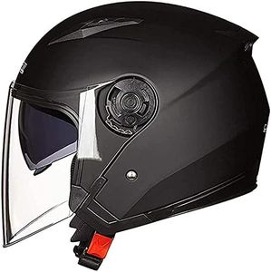 Casco moto, casco moto retrò Casco mezzo mezzo casco mezzo casco con doppia visiera Casco moto omologato ECE Casco scooter ciclomotore D,M