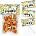 Happy Fall Y'all Tractor With Pumpkins Themed Bag Toppers for Party Favor Treat Bags, Set of 20 Bag Toppers With 20 Self-Adhesive Bags Also Included! by AmandaCreation