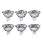 Sarveeta MR16 Halogen Bulbs 35W Dimmable, 12V Gu5.3 Halogen Spotlight Bulbs 2 Pin Base, 2800K Warm Withe,400 Lumens,42° Beam Angle (Pack of 6)