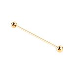 Jeffergarden 2Pcs Brooches, 6cm Brass Men Gold Plated Tone Steel Collar Tie Pin Men Suit Metal Lapel Pin Shirt Collar Stud Barbell Bar Clip Clasp Brooch