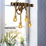 Hemp Rope Pendant Light Retro Vinta