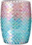 Motifeur Bathroom Wastebasket - Glass Decorative Trash Can (Mermaid)…