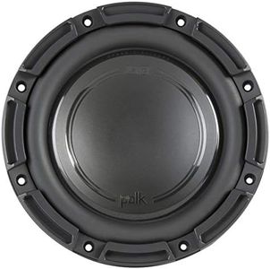 Polk Audio DB842 DVC - DB+ Series 8" Shallow Subwoofer for Marine/Car Sound System, 30Hz-200Hz Frequency Response, Dual 4-Ohm Voice Coils & Polypropylene Woofer Cone