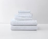 Tommy Bahama - Bath Towels Set, Highly Absorbent Cotton Bathroom Decor, Low Linting & Fade Resistant, Oeko-Tex Certified (Nothern Pacific White, 6 Piece)