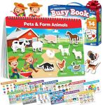 Montessori Preschool Busy Book for Toddlers Ages 3 and Up - Preassembled - Preschool Learning Activities Homeschool Montessori Toys - Gifts for 3 Year Old Boys - 4 Year Old Girl Birthday Gifts