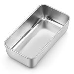P&P CHEF Loaf Pan Set, 9-inch Bread Pans, Stainless Steel Loaf Toast Baking Pans for Bread Meatloaf Lasagna Cake, Healthy & Non Toxic, Oven & Dishwasher Safe, (Silver, 1Pc)