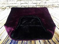 Lola's Pet Snuggle Sack/Sleeping bag/Pet bed for cats or dogs Plum & Black (Small 50cm High x 70cm wide)