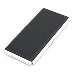 Cigarette Box for Women and Men Stylish Leather Surface Metal Cigarette Case Box Holder for 120's Cigarettes (Black)