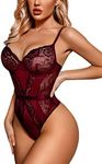 Avidlove See Through Lingerie Lace Bodysuit Sexy Lingerie for Women One Piece BodySuit