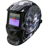 Zorax Auto Darking Welding Helmet (Metal), Large View, Solar & Battery Powered, Grinding Function, DIN9~13 Shade, Safety Gear