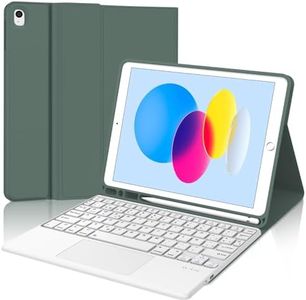WINCHKING Tastiera iPad 10 Generazione, Custodia iPad 10 Generazione con Tastiera Touchpad 10.9" 2022, Cover Tastiera Bluetooth Magnetica Staccabile Layout QWERTY Italiano per iPad 10, Verde scuro