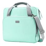 Losong 3 Ring Zipper Binder 3 Inch D-Ring, Binder with Strap 700 Sheet Capacity & Multi-Pockets School and Office Binder Organizer, Compatible with 13-Inch MacBook(Patent Design Light Blue)