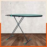 Bathla X-Pres Ace Prime Ironing Board/Stand | 2 Year Warranty | Foldable & Height Adjustable | with Iron Holder & Wire Manager (Teal & Black)