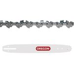 Oregon Saw Chain and Guide bar - 3/8" Low Profile, 52 Drive Links, 0.50 inch (1.3mm) Chainsaw Chain and 14inch (35cm) A041 Mount Bar for Husqvarna, Ryobi, Bosch, Einhell and More