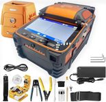 Elfcam® - Fiber Optic Fire Ai9 Signal Welder Kit, Alignment Type - Core to Core, 6 Motors, Built-in Lighting & Photometer, Touch Screen for FTTH & FTTx (UK Plug)