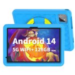 VASOUN TAB11 10 inch Tablet for Kids Android 14 Kids Tablet for Toddler, Parental Control, Free Kids APP Pre-Installed 64GB GMS Certified WiFi Dual Camera with Eye Protection, Blue