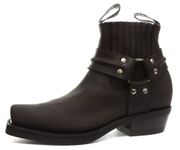 Grinders Renegade Lo Crazy Horse Brown Mens Cowboy Boots UK Size 7