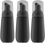 Owlyee 2oz Foam Bottle, Empty Travel Foaming Pump Dispenser for Hand Soap, Lash Cleanser, Shampoo (3PCS, Black)