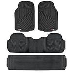 Motor Trend 3 Row Odorless Rubber Floor Mats & Liners for Car SUV Van, Durable Heavy Duty Polymerized Latex Full Interior Protection, Extra-High Ridgeline Design, Black, Model Number: MT-773-801-BK
