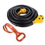 Miady 30ft TT-30 RV Extension Cord, Easy Unplug Design with Cord Organizer, 30Amp/10 Gauge