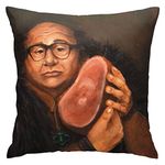 Bzwaklo Danny DeVito Actor Pillow Covers – 18x18 Inch Decorative Throw Pillowcases for Outdoor Sofa and Couch – Perfect for Home Decor