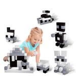 PicassoTiles 101 Pieces 1" Magnetic Toy Building Block Cubes Building Block, 3D Cube Construction Cubes Magnet Sensory Toys Gifts Educational with Free Idea Book for Kid, Boy, Girl & Toddler PMC101