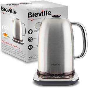 Breville Selecta Temperature Select Electric Kettle | 1.7L | 3kW Fast Boil | Digital Temperature Control | Brushed Stainless Steel [VKT159]