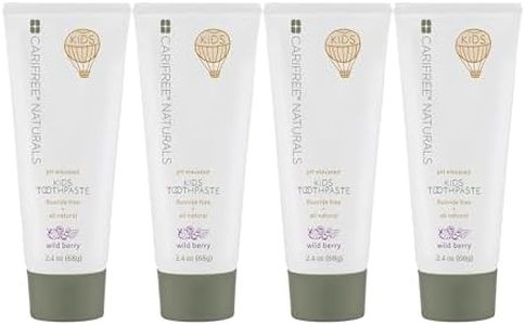 CariFree Naturals Kids Toothpaste | Fluoride-Free, 40% Xylitol, Organic Wild Berry Flavor, pH Elevated, Safe if Swallowed, Sugar-Free, 2.4 oz, Dentist Developed (Pack of 4)