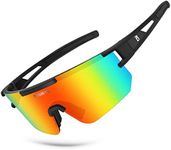 DIGIEYE Polarized Sports Sunglasses,UV400 Protection Outdoor Glasses for Men Women Youth Baseball Cycling Running Driving Golf (Imitation Red Lens)