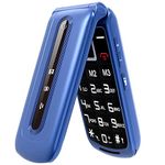 uleway 2G Flip Senior Mobile Phone SIM Free Unlocked Big Button Mobile Phone for Elderly Easy to Use Basic Mobile Phone with Button SOS Button Blue