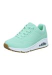 Skechers Women's Uno Stand on Air Sneaker, Mint Durabuck Mesh, 6 UK