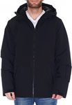 Alpine Swiss Mens Waterproof Ski Jacket Hooded Snowboarding Coat Warm Winter Snow Jacket Raincoat Black L