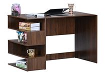 DeckUp Athena Engineered Wood Study & Computer Table and Office Desk (Walnut, Matte Finish)