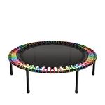 bellicon Fitness Trampoline 100 cm (Rainbow) | Sturdy Screw Legs & Rope Ring Suspension up to 150 kg (Extra Strong) | 3-Piece Frame | Made in Germany