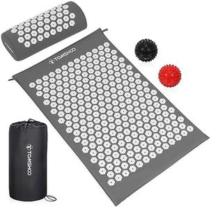TOMSHOO Juego de cojines de acupresión, cojín de masaje de acupuntura, cojín de masaje con almohada y 2 bolas de masaje, bolsa, para aliviar la fatiga