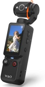 W & O Vlogging Camera with 180° Rotating Lens, Pocket Body Camera with Audio & Video Recording, 7-Hour Battery, Handheld POV Cameras with 32GB Card, Easy One-Button Recording for Travel,Daily Life