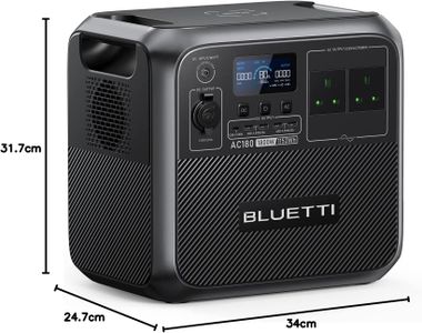 BLUETTI AC180 Portable Power Station – 1800W Backup Battery Generator