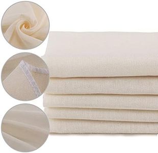 XelNaga 5 Pack Muslin Cloths Reusable for Straining, 100% Unbleached Pure Cotton Cheesecloth, Soft Square Cheese Clothes Weave Fabric Filter for Cooking, Baking (50 x 50 cm Food Strainer Cloth)
